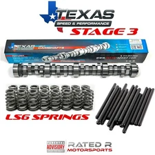 Texas Speed GM Gen 3 Gen 4 LS Truck Stage 3 Cam Kit LS6 Springs TSP 7.4 Pushrods