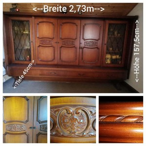 Wohnzimmerschrank Schrank Massivholz Antik Sehr Gepflegt Ebay