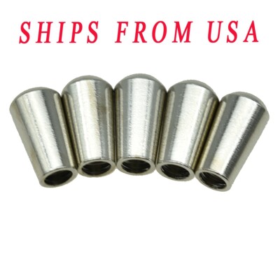 5x KAISH SAE 8-32 Metal Toggle Switch Tip Cap Fits Gibson/Switchcraft Nicke