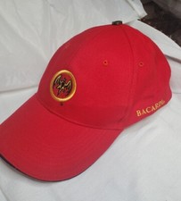 Bacardi Rum Bat Red Hat Adult Adjustable Embroidered 100 Cotton Used Read Desc