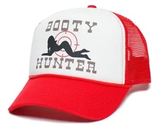 Booty Hunter Hat FUNNY Unisex - Adult Curved Bill Truckers Cap