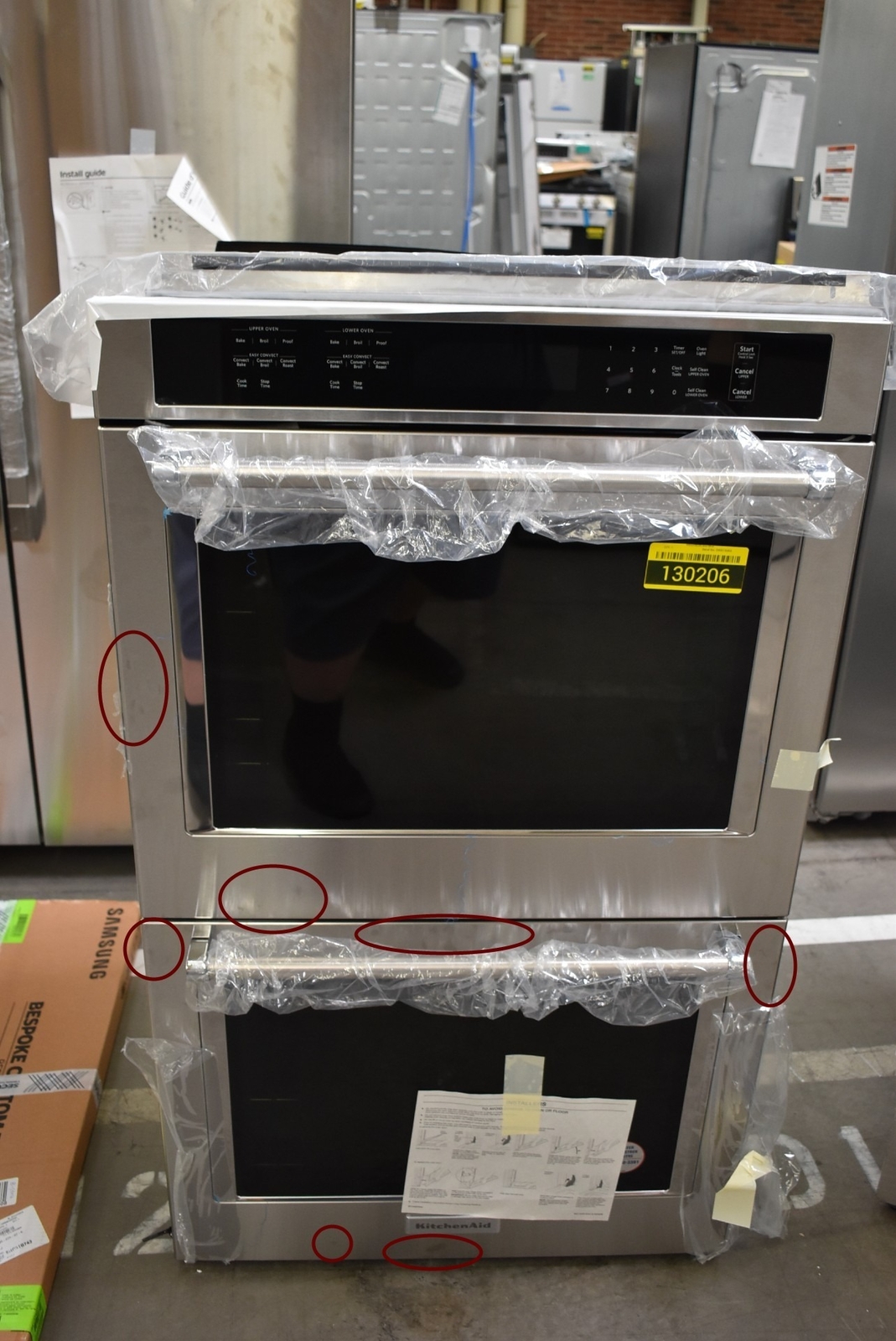 KitchenAid KODE500ESS 30" Stainless Electric Double Wall Oven NOB