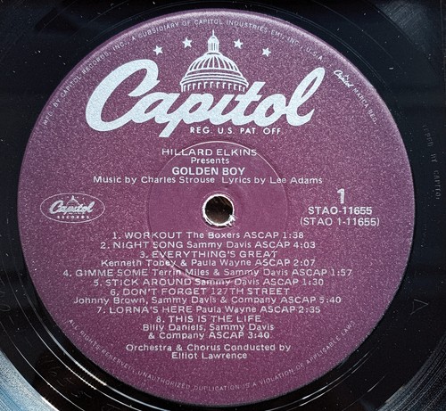 Sammy Davis | Golden Boy | Musical | Capitol STAO-11655 | G/VG - Bild 2 von 2