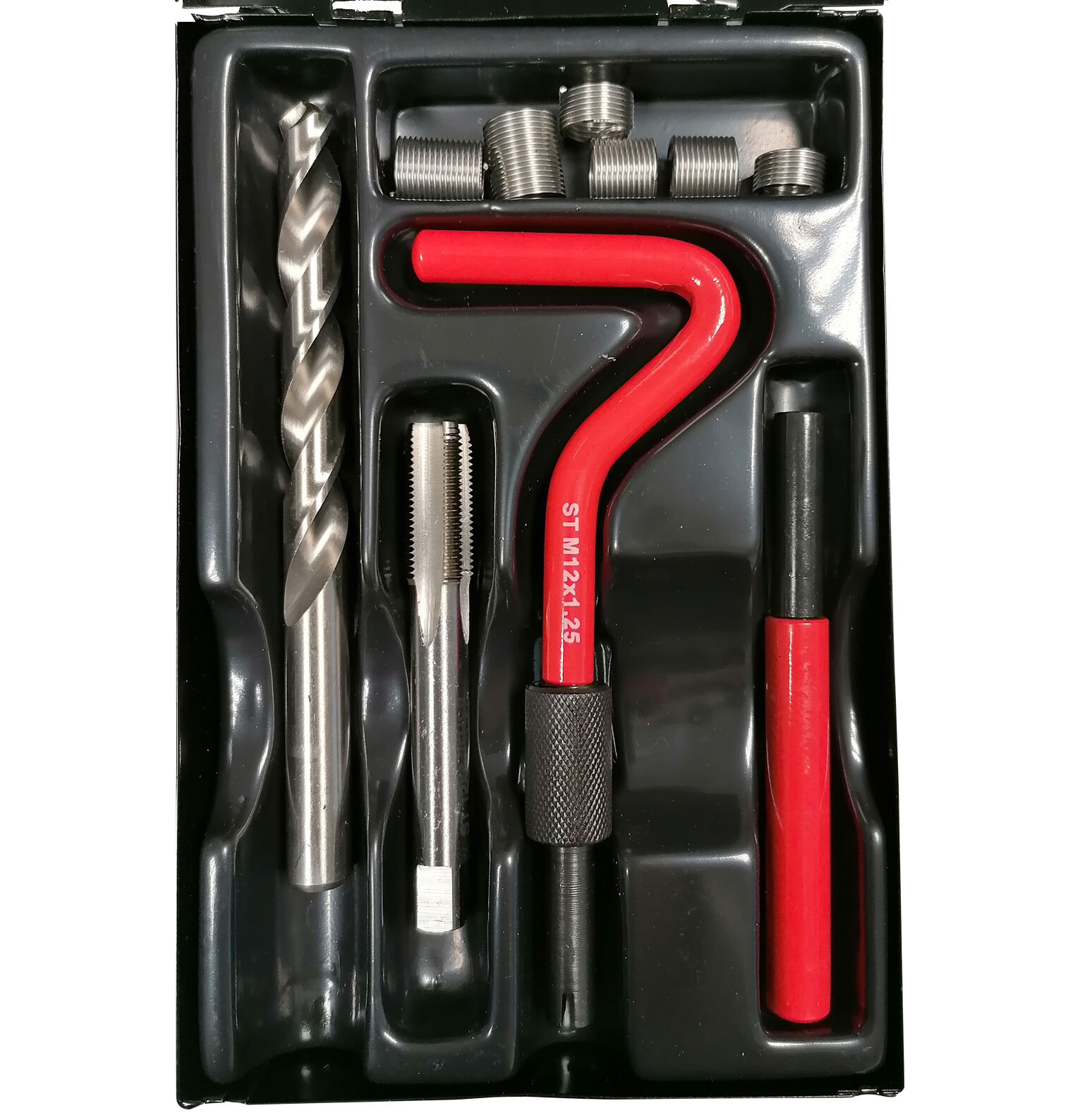 Kit filets rapportés M12 x 125 type Helicoil coffret de réparation taraudage