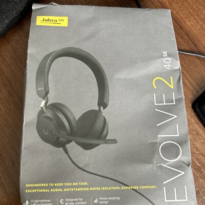  Jabra Evolve2 40 SE Headset kabelgebunden Kopfband USB Typ-A schwarz