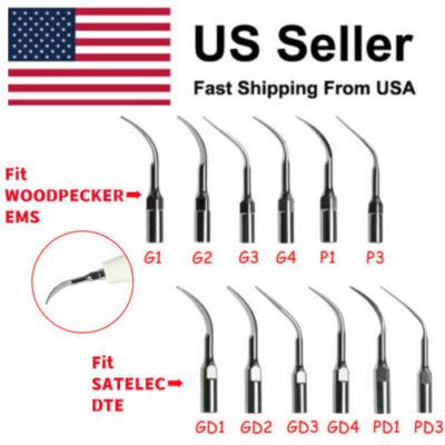 Dental Ultrasonic Scaling Perio Tips fit Woodpecker EMS DTE SATELEC Handpiece