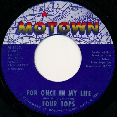 Four Tops Yesterdays Dreams / For Once In My Life Vinyl Single 7inch Motown