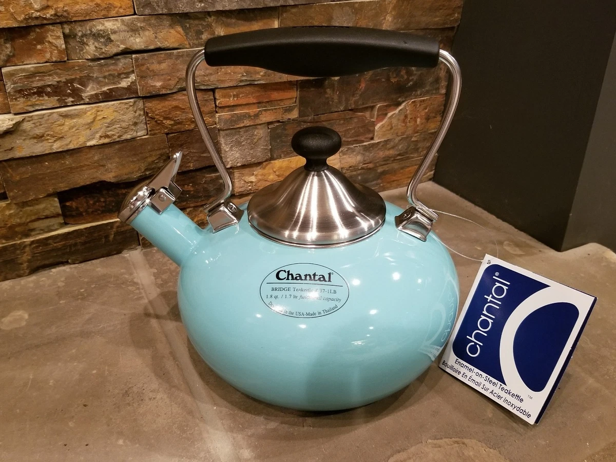 Chantal 1.7 qt Enamel-on-Steel Vintage Teakettle - Aqua