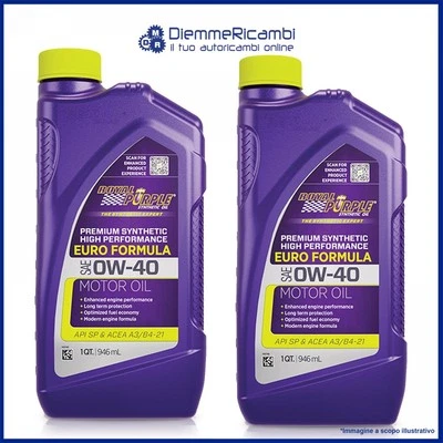 OLIO MOTORE ROYAL PURPLE SAE 0W40 100% SINTETICO ALTE PRESTAZIONI 1.88LT- 2Lt