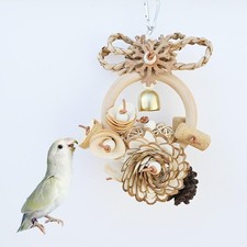 Bird Toy Bird Chewing Toy Wooden Birds Tearing Toy Bird Cage Accessories