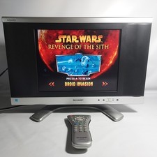 Sharp AQUOS LC-20B8U-S 13" LCD Color TV w/ Remote - Tested Working