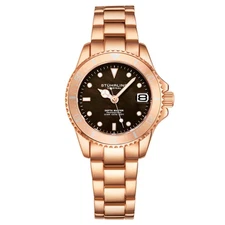 Vogue Rose Gold Stainless Steel | Brown Dial Wristwatch 3950L.6