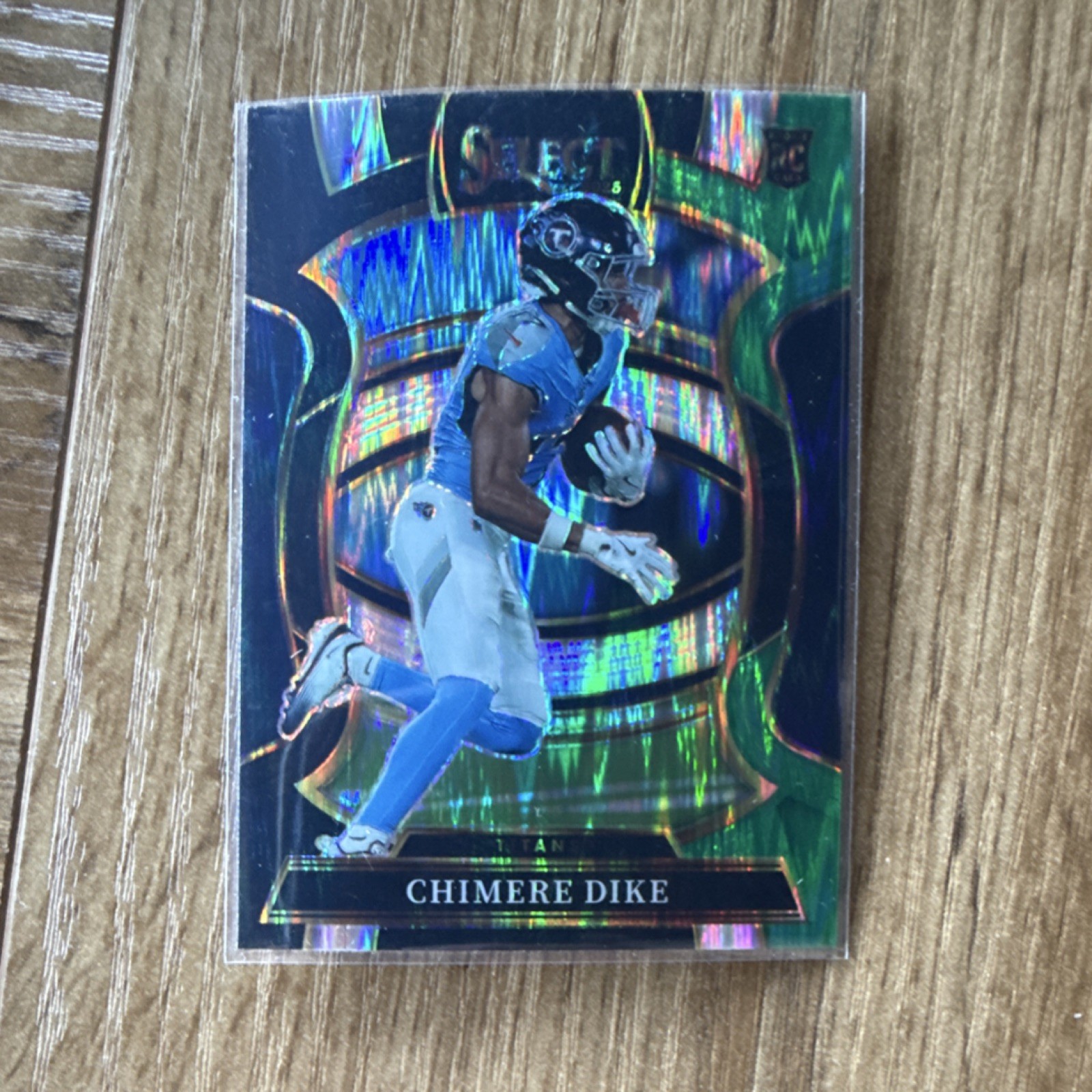 Panini Select 2025 Chimere Dike #27 Black & Green Shock Prizm Rookie Concourse