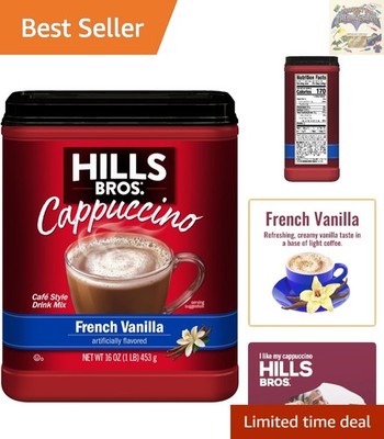 Enjoy Instant Café Experience Anytime with French Vanilla Cappuccino Mix 16oz