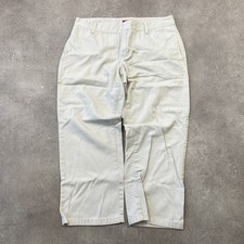 Dickies Chino Womens 28" Vintage Workwear Straight Fit Trousers, Cream