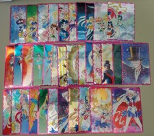 Vintage Sailor Moon Manga prism sticker Cards Lot of 35 Pink border set