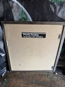 New York City Transit Authority R46 Subway Car Wall Panel With NYS Symbols