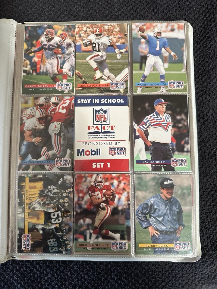1992 Pro Set FACT MOBIL Football COMPELTE Set #1-6 In Promo Folder Elway Moon - Image 2 of 4