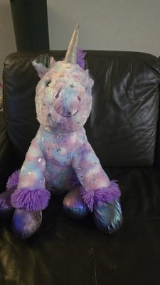 Kellytoy Silver Glitter Stars 12in Plush Stuffed Unicorn 