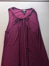 Studio 1940 Dress Vintage Y2K Plum Purple Chiffon Midi Flapper Womens Large