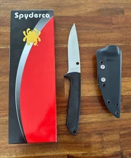 Spyderco WaterWay Salt LC200N Blade, Black G10, Boltaron Sheath FB43GP – New
