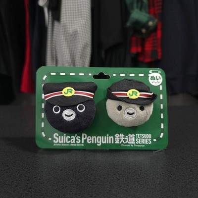 Set of 2 Suica Penguin plush mascot badges