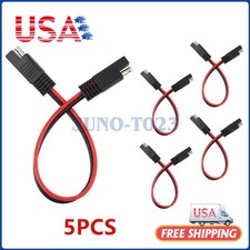 5Pcs 12" 12Gauge 12V 2 Pin Quick Disconnect Wire Harness SAE Connector Cable