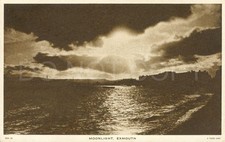 Artistic Vintage Postcard Moonlight Scene Exmouth England Raphael Tuck