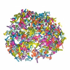 200x Round Mini Brads, Paper Fasteners Metal Decorative