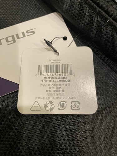 Targus TCT027US Laptop Computer Tasche 15,6" Schwarz Classic Slim Topload - Bild 3 von 5