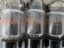 Sylvania 6L6 Super 6 Quad Quartet Power Tubes Excellent Made In USA