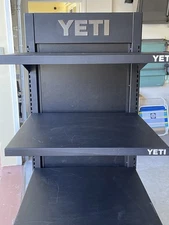 YETI BRANDED TRAY SHELF Display Store Front Preowned MAN CAVE 23”x24”