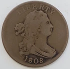 Photo of a 1808-P Half Cent from an eBay listing that sold on Jul 1, 2026