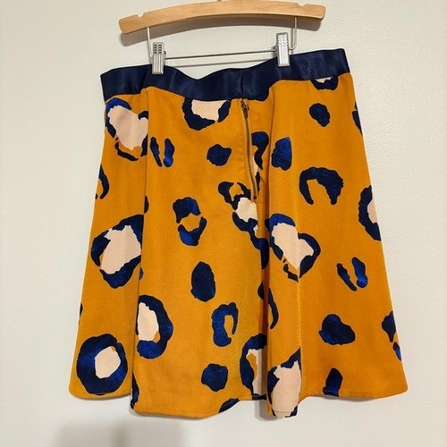 Philip Lim x Target stilvoller orange & blauer Damenrock Tiermotiv NEU Größe 12 - Bild 4 von 7