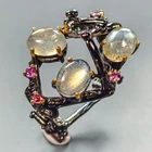 Jewelry ring Natural Labradorite Ring 925 Sterling Silver Size 7.5 /R447086