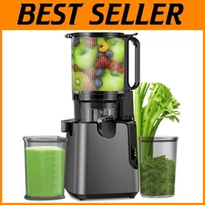 Cold Press Juicer for Whole Fruits, 5.8" Feed Chute, 400W