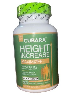 Cubara Height Increase Maximizer Bone Growth & Development Exp 11/26 62 Capsules