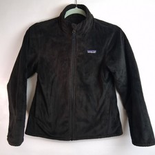 Patagonia Girls Reversible Snow Flower Jacket Black Size Large