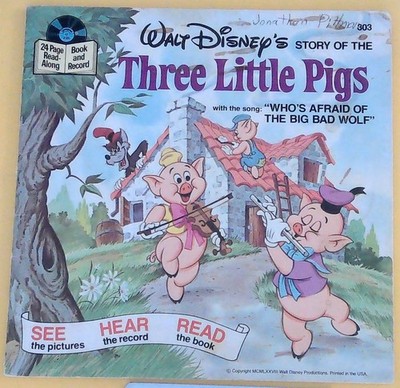 Walt Disney's Story of the three little Pigs - Single 1978 with 24 Page Book -US