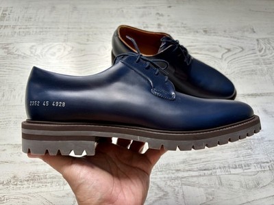 Common Projects Derby Navy Leather Men's Dress Shoes EU 45