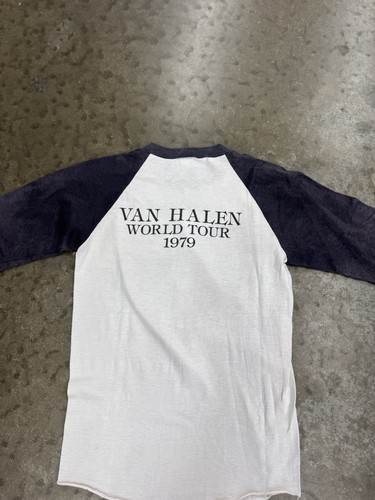 Van Halen 1979 Tour Shirt Single Stitch Size Med Vintage Raglan Tee Double Sided - Picture 6 of 6