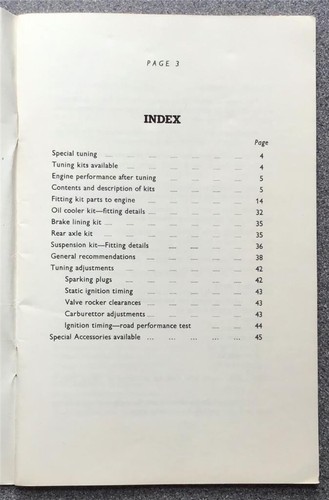 SUNBEAM RAPIER Series IIIA Car Owners Special Tuning Handbook 1962 #MB 62 - Picture 2 of 7