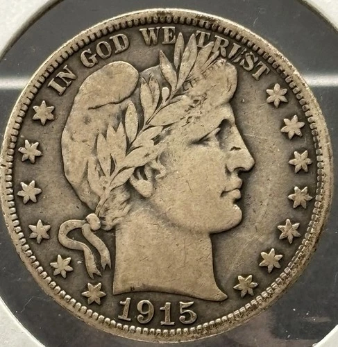 1915 D Barber Silver Half Dollar