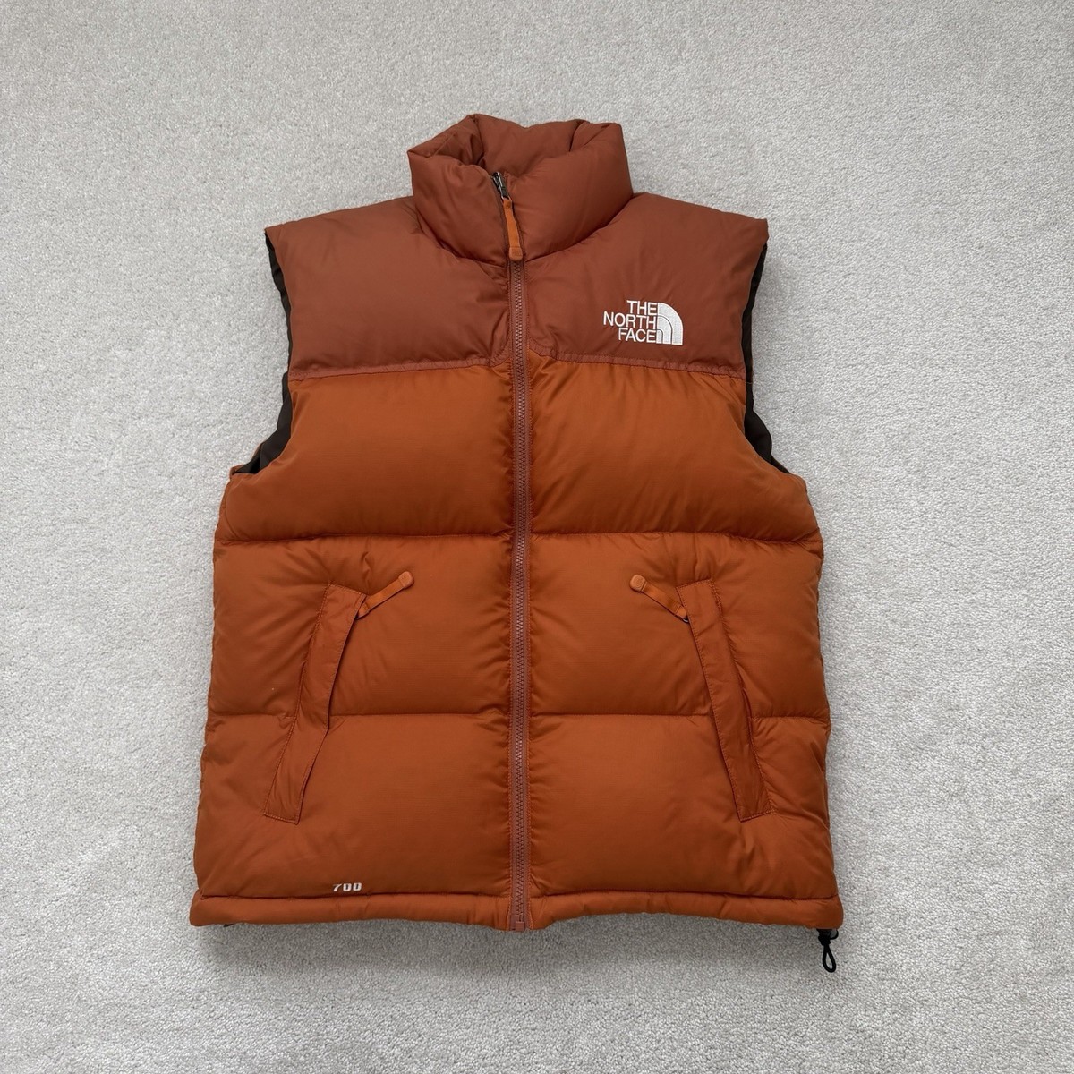 The North Face Vest Men's Medium Orange Down 1996 Nuptse Retro 700