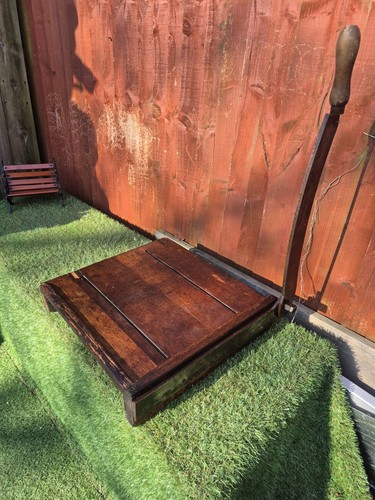 Antique Large Wooden Tabletop Paper Guillotine From Milton Abbey School - Picture 3 of 11