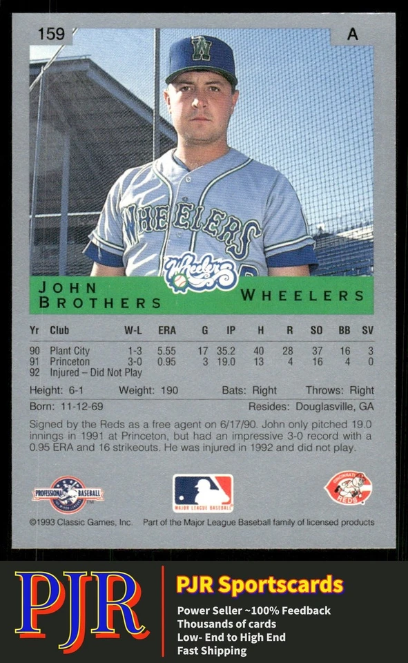 John Brothers 1993 Classic Best #159 Charleston Wheelers - Image 2 of 2