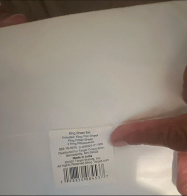 Target Room Essentials King Sheet Set White Cotton 401-600TC OEKO-TEX