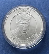 *NEW* 1 Oz Silver Trump “WANTED” for A Second Term mug Shot In Capsule