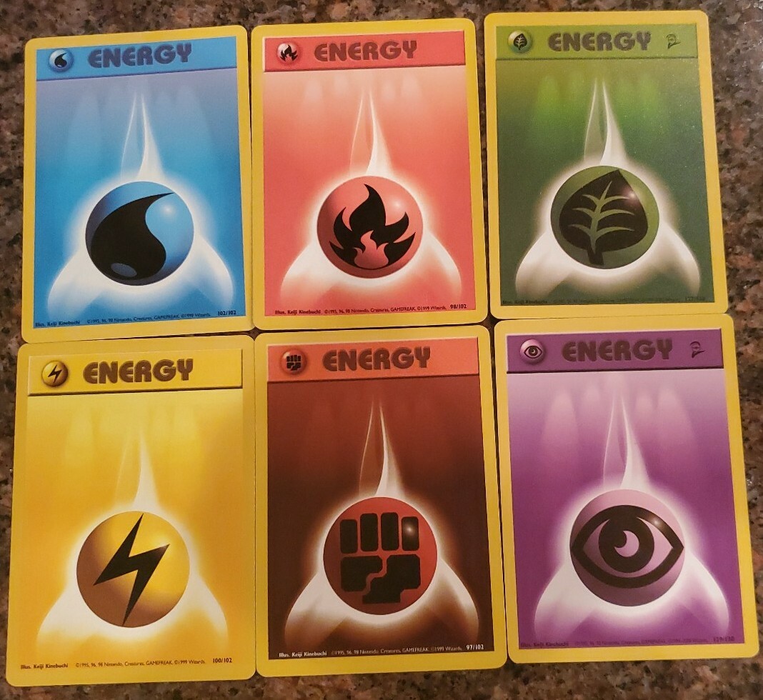Mixed Lot Original Pokemon Energy Cards Base Set 1999 /1999-2000