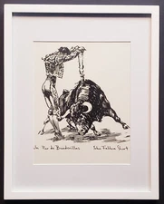 JOHN FULTON SHORT 1932-1998 - "Un Par de Banderillas" - Lithograph - 9.5" x 7.5"